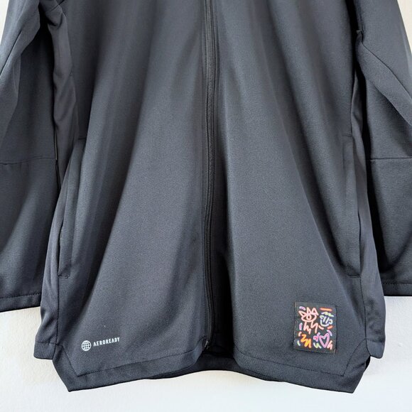 Adidas x Kris Andrew Small Black & Rainbow Tiro Track Jacket Pride L Small Hole - Picture 6 of 12